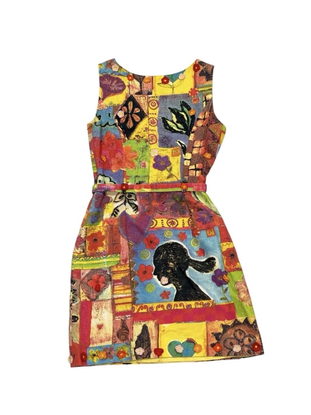 Vintage Moschino Cheap & Chick Multicolor Flowers Dress Size US 6